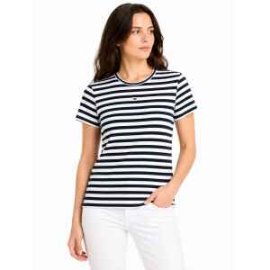 TH SLIM ESSENTIAL RIB WHITE STRIPES