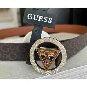 GUESS BROWN BELT MOBOGRAM WITH LOGO GLITTERS