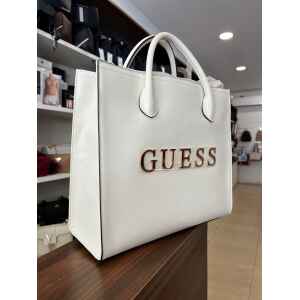 GUESS CARACARA CREAM TOTE BAG