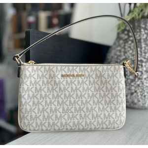 MK CONV POUCH WRISTLET VANILLA