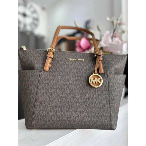 MK EW TZ TOTE BROWN