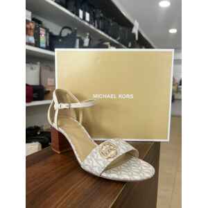 MK HANNAH BLOCK HEEL SANDAL VANILLA