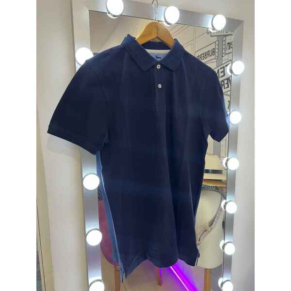 HB LIGHT MATERIAL NAVY BLUE POLO SHIRT
