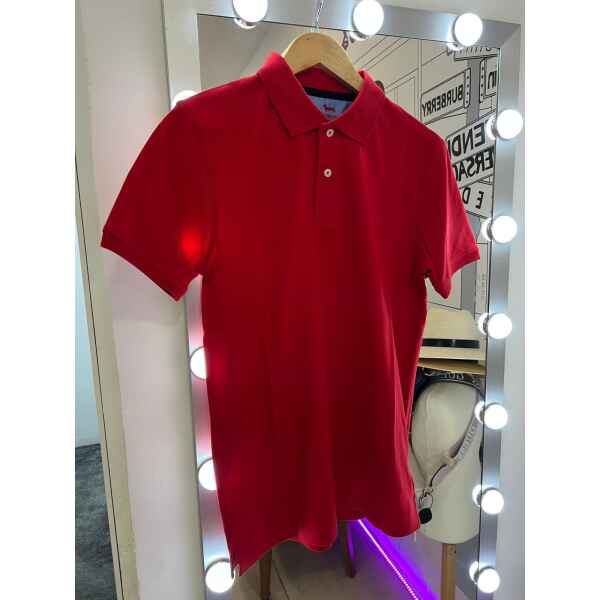 HB LIGHT MATERIAL RED POLO SHIRT