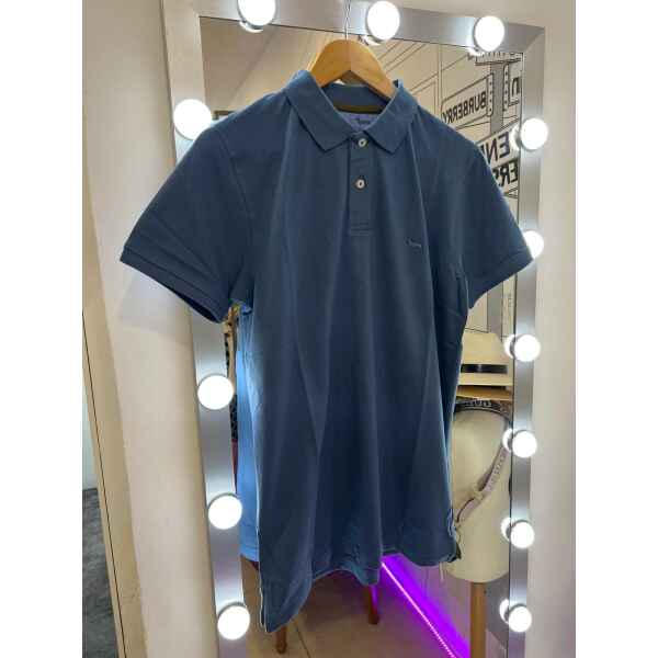 HB LIGHT MATERIAL DASTI BLUE POLO SHIRT