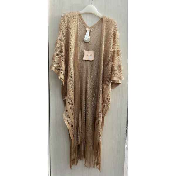 LIUJO PONCHO RETE LUREX GOLD ONE SIZE