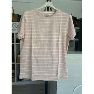 GUESS STRIPPED PINK T-SHIRT