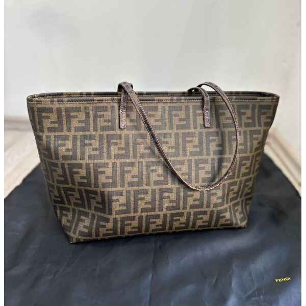 FENDI ZUCCA PATTERN SHOPPING TOTE BAG