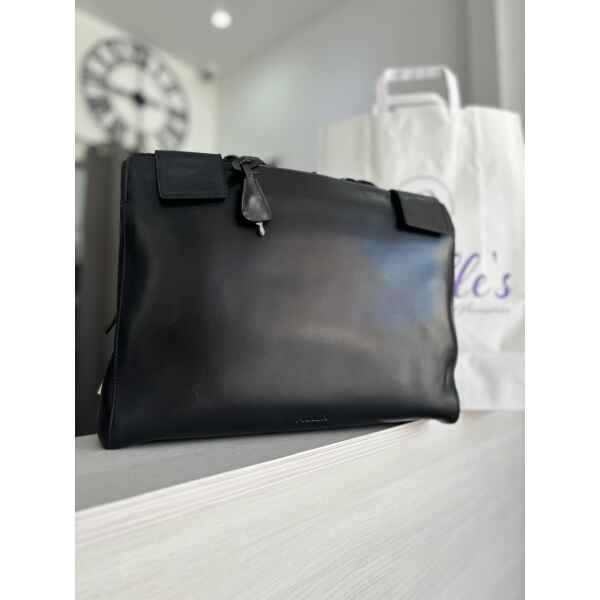 PRADA LEATHER BAG WITH POUCH