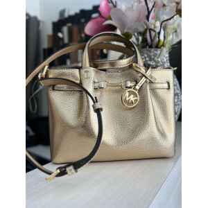 MK CARSON SMALL SATCHEL PALE GOLD