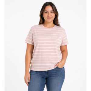 GUESS STRIPPED PINK T-SHIRT