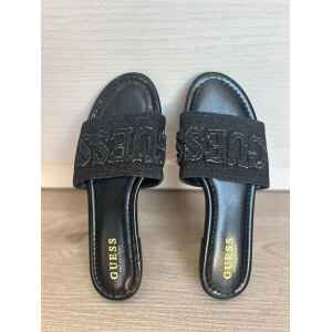 GUESS HAVAS BLACK DENIM SLIDERS