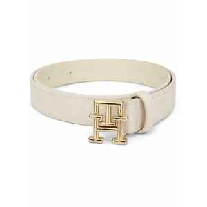 TH LOGO BELT 2.5 BEIGE