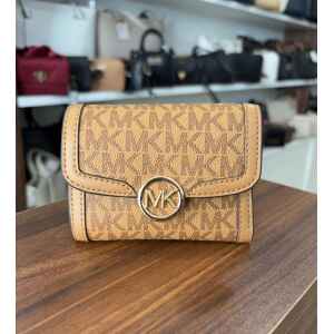 MK SMALL PURSE LEIDA MD BIFOLD CAMEL