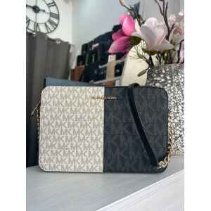 MK JET SET ITEM BLACK MULTI LG EW CROSSBODY