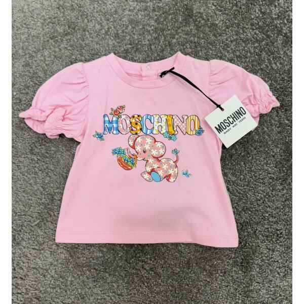 MOSCHINO PINK TSHIRT ELEPHANT