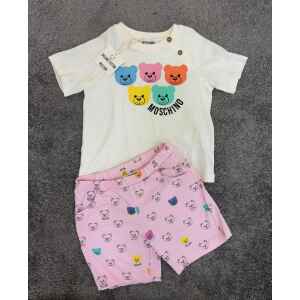 MOSCHINO SET WHITE TOP COLOR BEARS