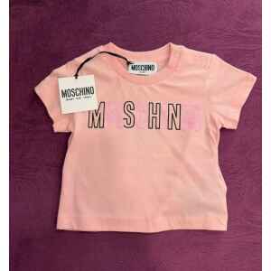 MOSCHINO PINK TSHIRT BLACK/PINK LETTERS