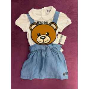 MOSCHINO WHITE TSHIRT/JEAN OVERALL