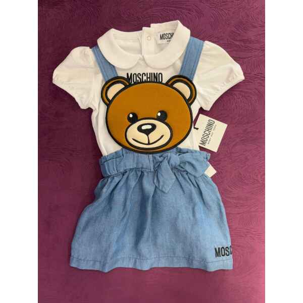 MOSCHINO WHITE TSHIRT/JEAN OVERALL