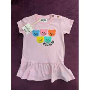 MOSCHINO PINK DRESS BEAR FACES