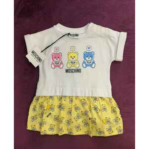 MOSCHINO DRESS WHITE/YELLOW