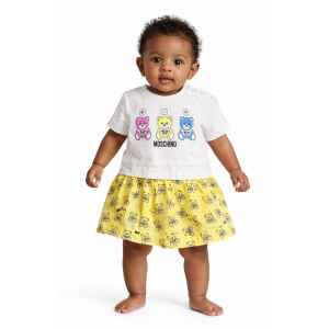 MOSCHINO DRESS WHITE/YELLOW