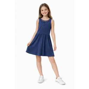 TH JULES DRESS BLUE NO SLEEVE