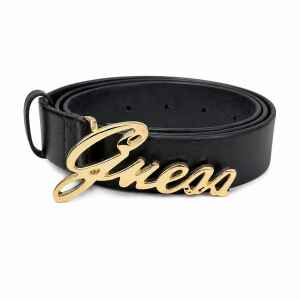 GUESS BLACK BELT LOGO GOLD