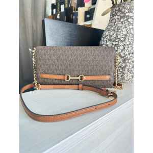 MK CARSON LG WALLET ON A CHAIN BROWN
