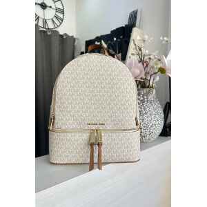 MK RHEA ZIP VANILLA LARGE BACKPACK
