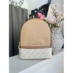 MK RHEA CAMEL MULTI MEDIUM ZIP BACKPACK
