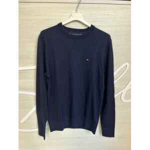 TH ORGANIC COTTON CHAMERE CREW NECK NAVY BLUE