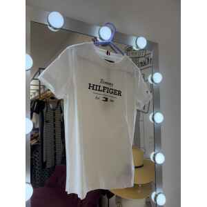 TH WHITE TSHIRT BLUE LOGO FLAG