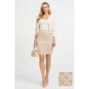 GUESS BEIGE SKIRT WITH LOGOS