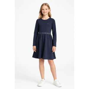 TH MONOTYPE BELT DRESS NAVY
