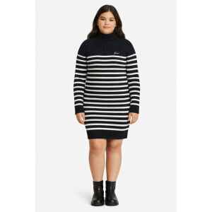 GUESS BLACK&WHITE WINTER DRESS TURTLE NECK