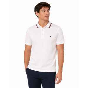 TH POLO TSHIRT WHITE RED/BLUE/WHITE EDGES