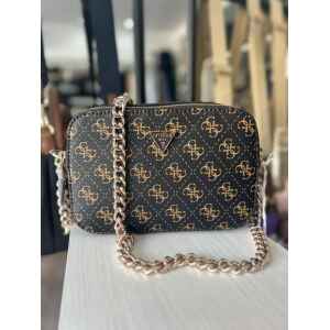 GUESS NOELLE BROWN LOGO TWO ZIPS