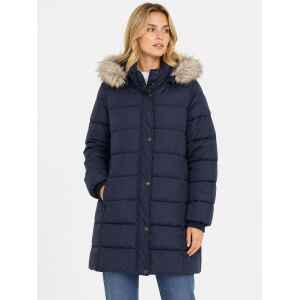 TH NAVY BLUE LONG PUFFER JACKET