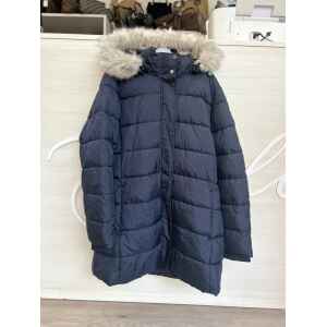 TH NAVY BLUE LONG PUFFER JACKET