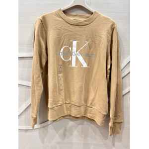 CK MONOGRAM LOGO BEIGE WHITE LOGO