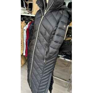 MK  BLACK LONG JACKET WITH DOUBLE ZIP