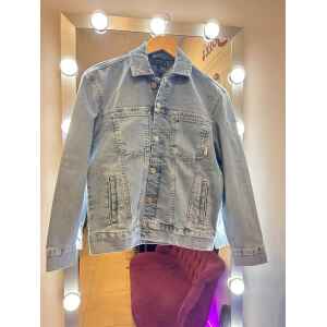 TH OVERZIDED TRUCKER MID WASH DENIM JACKET