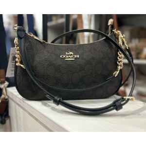 COACH TERI SHOULDER WALNUT/BLACK