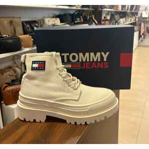 TOMMY JEANS FOXING BOOTS CREAM