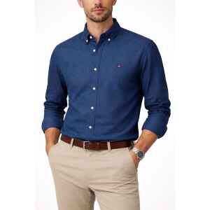 TH CHAMBRAY RF SHIRT DARK BLUE