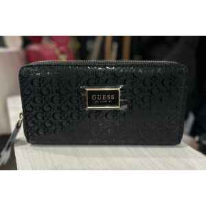 GUESS ABREE BLACK SHINE PURSE ONE ZIP