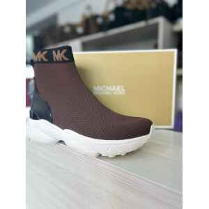 MK KATRINA KNIT BOOTIE MOCHA MULTI