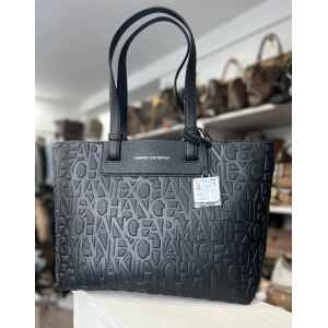 ARMANI TOTE BLACK MEDIUM MONOGRAM